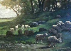 Charles Emile Jacque (1813-1894) Oil, Barbizon School, From Movie „Dark Waters“