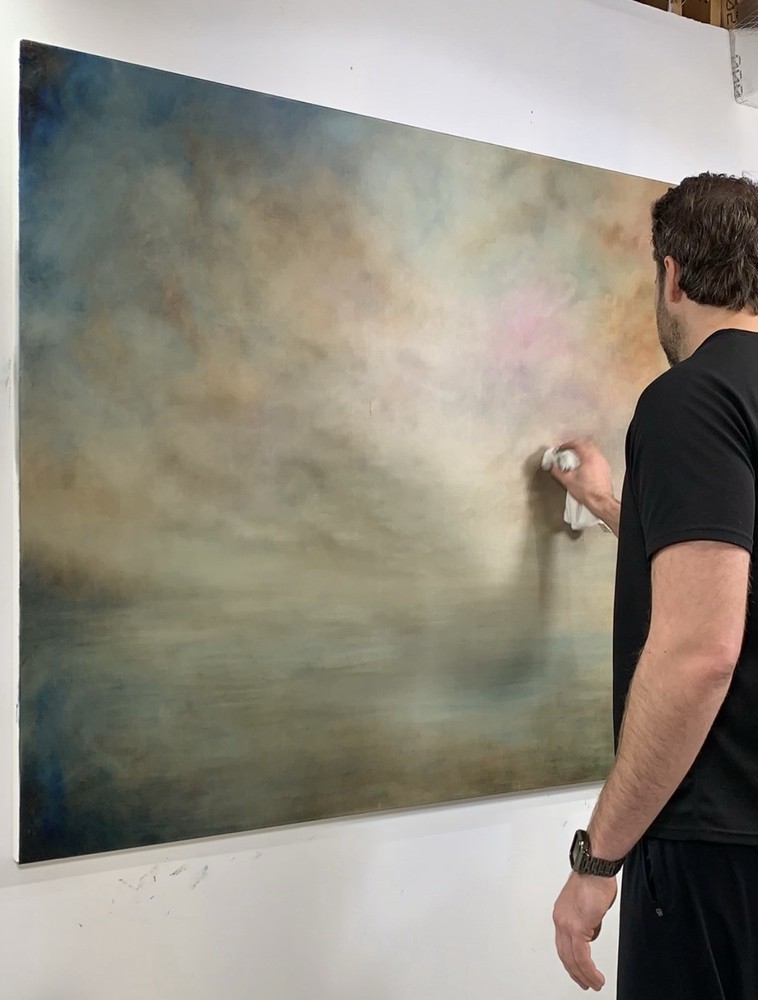 Original Oil Landscape Painting “Echoes in the Sky”48×60 Stretched Canvas Art