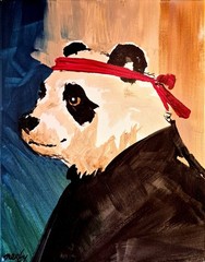 Original Hand Painted 11×14 Animal Canvas Expressionist Acrylic Signed Art A156
