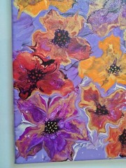 Original Abstract Acrylic Painting Stretched Canvas 9″x12″x0.6″ Wall Art Decor