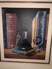 Jeffrey Batchelor Original OilPainting On Canvas Signed Surreal Art W/COA/PAPERS