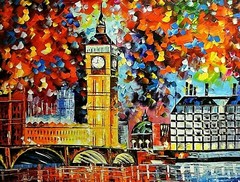 Leonid Afremov-„Big Ben London 2012“-Original Oil/Gall Wrapped Canvas/Signed/COA