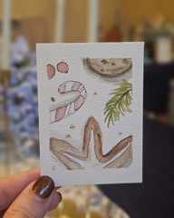 ACEO 2.5″ x 3.5″ Original Watercolor Art by Hope Soul – „Holidays No. 1“