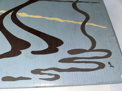 3 Vintage Hard-Edge Oil Painting On Wooden Panels 1950’s Rupert McMahon