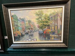 Charleston, Sunset On Rainbow Row SIGNED studio by Thomas Kinkade SOLD OUT RARE
