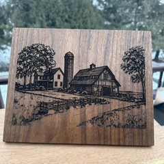 Custom Architectural Wood Engraving | Heirloom Home & Property Portrait