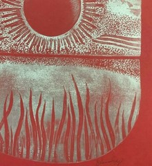 Juan Blanco Lopez. Lithography. Untitled, ca 1975. Original signed