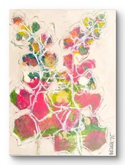 ORIGINAL COLORFUL BOTANICAL 9×12 ACRYLIC PAINTING