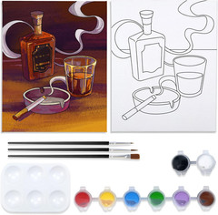 8X10 Canvas Painting Kit Pre Drawn Canvas for Painting for Adults Sip and Paint