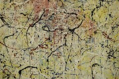 Jackson Pollock Style Giant Canvas Painting 84”X62” (7 Foot) Abstract Modern XL