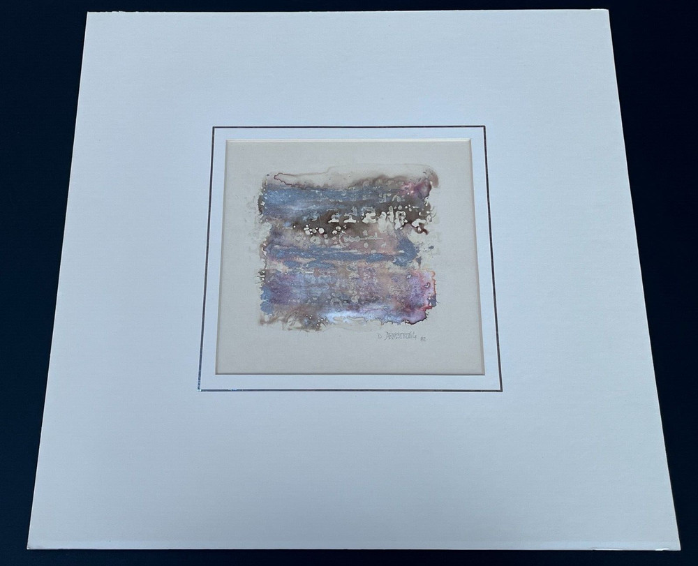 Duane Albert Armstrong (1938-) Original Abstract Acrylic Painting on Board. 1982