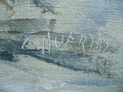 SEGUNDO HUERTAS, LISTED ARGENTINA NY IL CHUNKY VINTAGE MODERN IMPRESSIONIST OIL