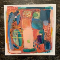 Original Abstract Art Canvas Acrylic Signed Artist Tracy Eau Claire Texture #25