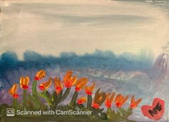 BLESSED#969 Seaside Floral 12×9 Original Canvas Neo Abstract Expressionism
