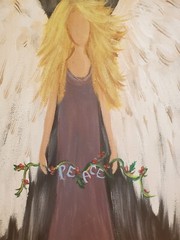 Angel art Peace abstract wings painting Soulful Memorial Laura Fiorillo
