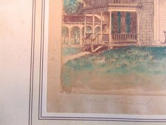 Original BERNHARDT WALL Signed Watercolor Painting 1930, Mount Vernon 20 x 18.5