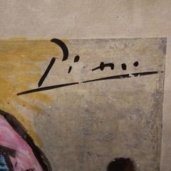 Picasso Original Painting -Signed -COA -Gallery Stamp -Framed -Not A Copy