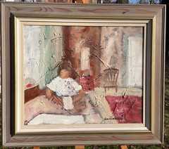 Oil Painting On Canvas Jan Erik Carlson (B. 1929) – Listed Arte Arte