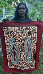 Eva Gibson 💕💕Aboriginal Art COA Supplied 91cm X 62cm