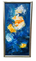 Abstract figure „blue value“ painting oil painting sea 110×85 cm-Sonja Zeltner-Müller