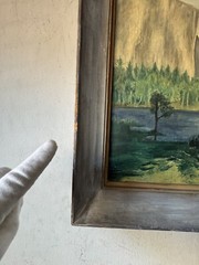 CALIFORNIA ANTIQUE YOSEMITE VALLEY PLEIN AIR LANDSCAPE OIL PAINTING VINTAGE 1960