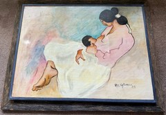RC Gorman Signed Print 1970 “Laila’s Child” 24 X 18 – Frame 28×22