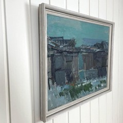 Max Mogens Hansen 1977 Vintage Mid Century Abstract Oil Painting Original Art