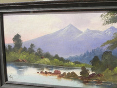 Willard Page 1885-1958 Colorado mountains landscape painting larger size 12 x 24