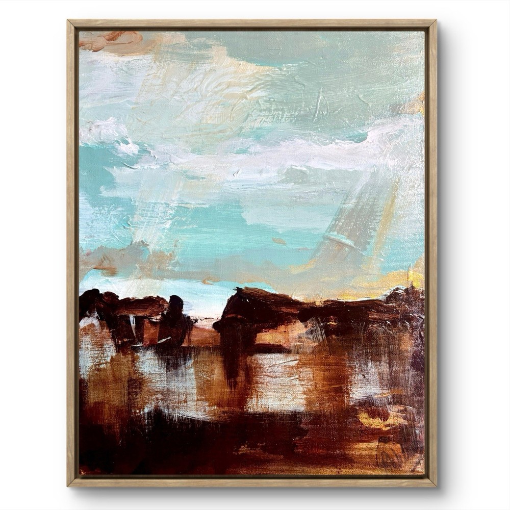 Original Art Signed Canvas Abstract Landscape 11×14 Designer Brand New