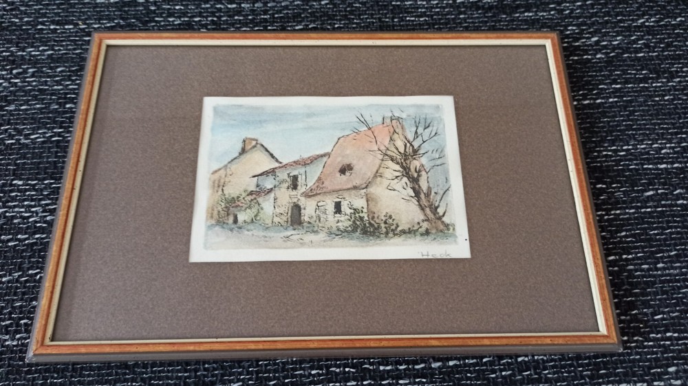 German artist Heck. Watercolor. Original 1990-2000 6