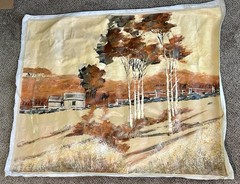 Lee Reynolds Original Oil Painting Rolled Canvas 48”x 60” Rustic Rural Landscape