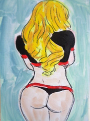 ACEO Women In Art – BLOND MODEL Painting ART