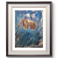 Eagle In Flight Abstract Expressionist Original Gallery Paper 11×14
