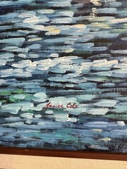 Vintage Original Oil Painting Seaside Italian Riviera Villa Signed James Cole