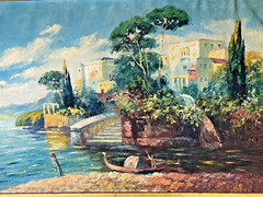 Antique Large Original Oil On Canvas Venetian Canal Scene Signed G. Gabrielli!
