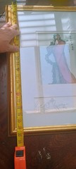 Framed Asian Art- Li Yijin Brush Painting & David Wong Sketch-signed 2004/22×17″