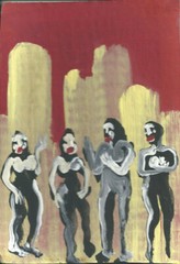 Downtown Friends # 57 by William Mayer new york artist surreal cats