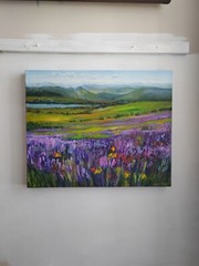 Lavender fields oil painting textured impasto painting impressionism landscape