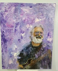 Jerry Garcia Acrylic Portrait – 12×14 – Original Painting Grateful Dead Unframe