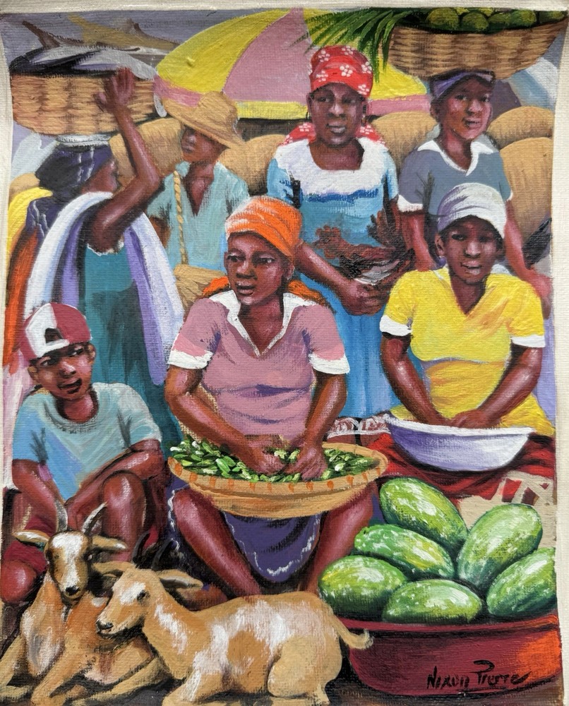8″ x 10″ ORIGINAL HAITI HAITIAN ART PAINTING BY NIXON PIERRE