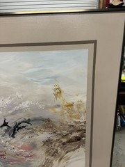 Mid – Century Modern Lee Reynolds Oil Painting on Canvas vanguard studios