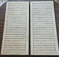 ~ Faux Window Shutters Painting / Print On Wood Boards ~