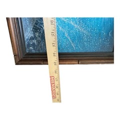 Original Surfing Painting Signed Miles Framed Ocean Wave Surfer Coastal Art