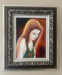 Charles Lee „Innocence“ Acrylic Painting on Canvas, Framed, COA