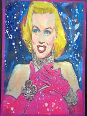 ATC ACEO – MARILYN MONROE Abstract Art