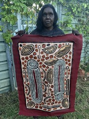 Eva Gibson 💕💕Aboriginal Art COA Supplied 91cm X 62cm