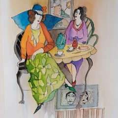 Itzchak Tarkay Untitled OOAK Watercolor w/COA Arches Paper Ink Remarque Framed