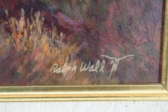 Vintage 1984 Ralph Wall Far-Seeing Glass Native American Western Painting Framed