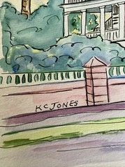 KRISTI C JONES John Ravenel House Watercolor Painting Charleston South Carolina