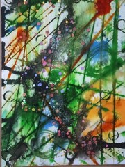 Original Abstract Art Lines & Sparkles New Unique Framed/Unframed 5″ x 7″